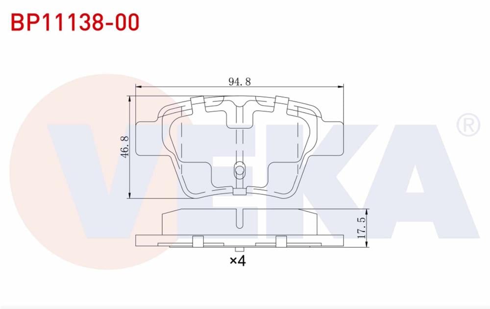 FREN BALATA ARKA  CITROEN C4 1.6 HDI 2004-2009
