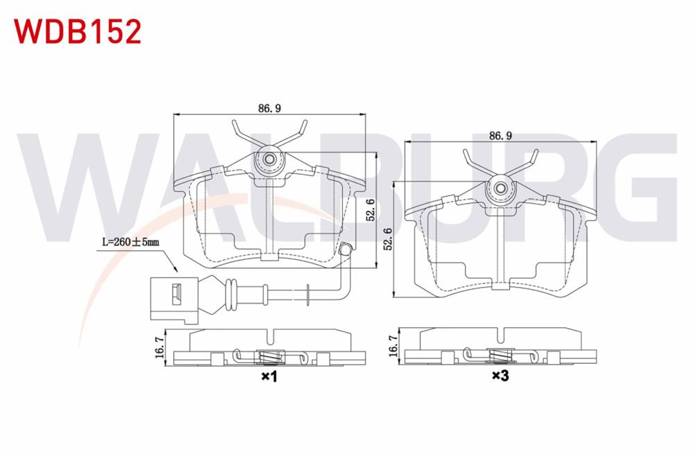FREN BALATA ARKA FISLI  A3 (8P1) 1.6 2003-2012