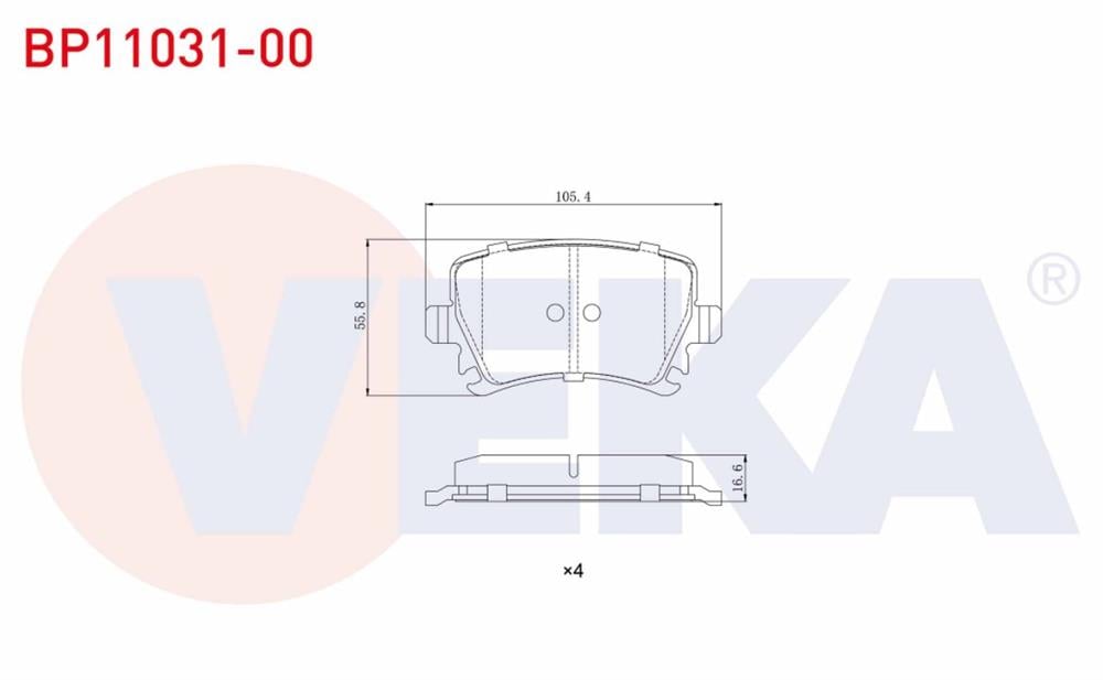FREN BALATA ARKA GOLF V 1.4 TSI 2003-2009