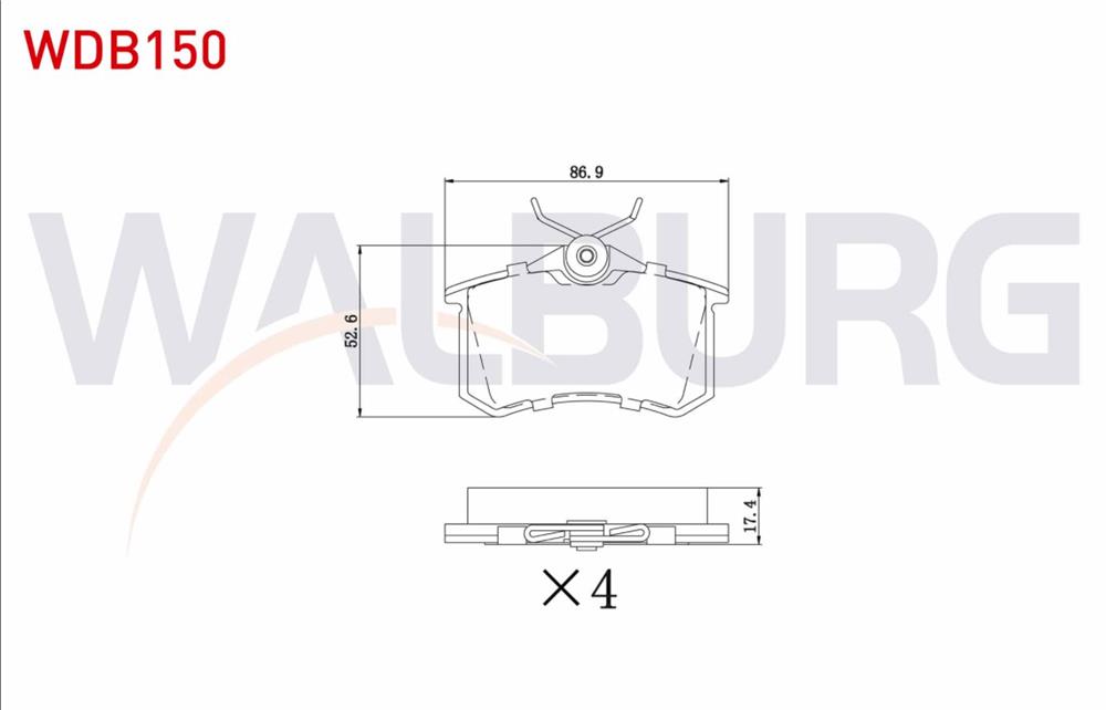FREN BALATA ARKA GOLF V 1.4 TSI-  2003-2009