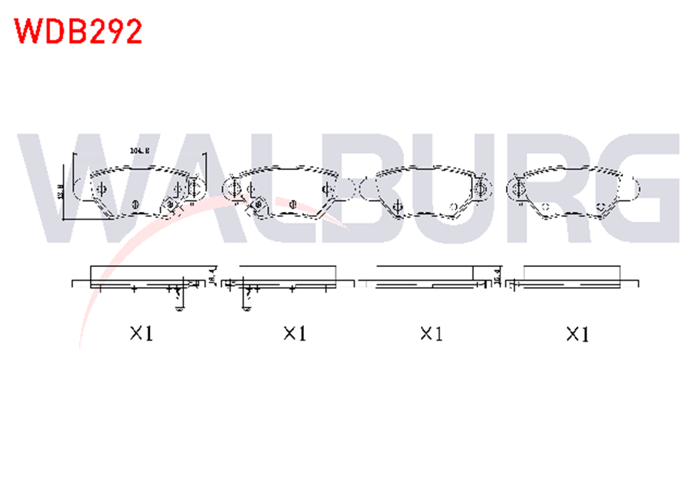 FREN BALATA ARKA IKAZLI OPEL ASTRA G 1.4 16v 1998-2005 / ASTRA G 1.6 16v 1998-2005/