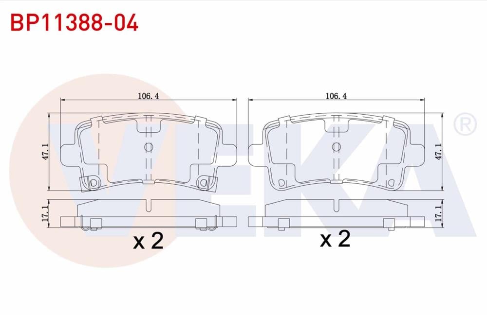 FREN BALATA ARKA IKAZLI OPEL INSIGNIA 1.6 16-17-18 JANT 2008- / 1.6 T 2008- / 2.0 CDTI 130 HP 2008- / 2.0 T 2008- / 2.8 V6 2008-	