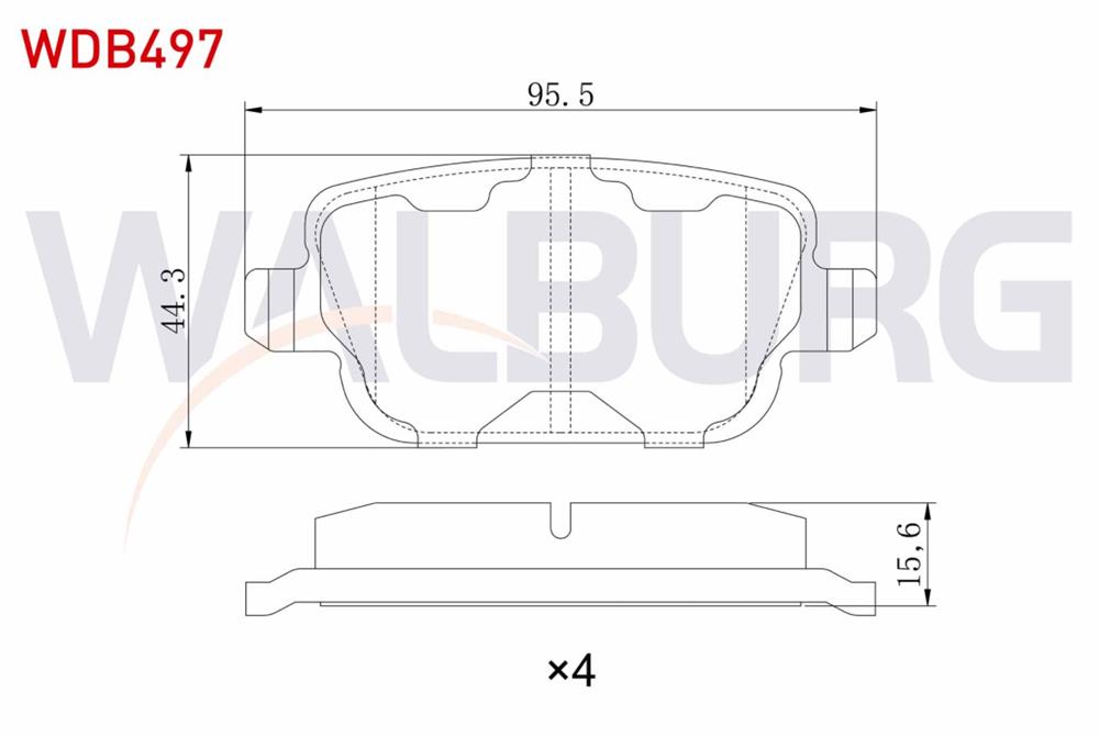 FREN BALATA ARKA  MONDEO IV 1.6 TDCI 2007-2014