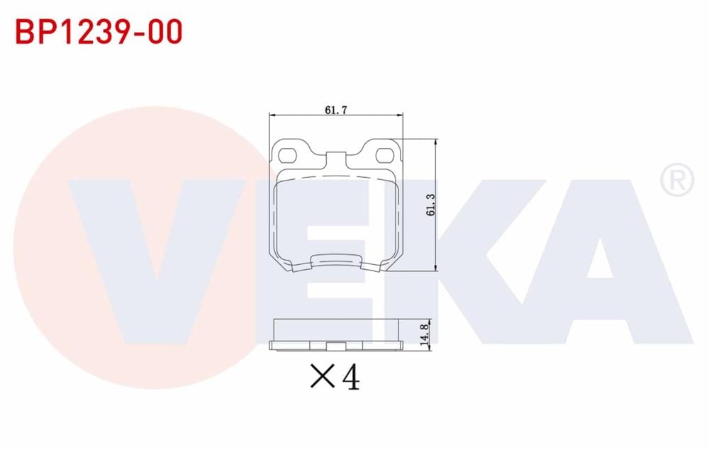 FREN BALATA ARKA OPEL VECTRA B  1995-2003