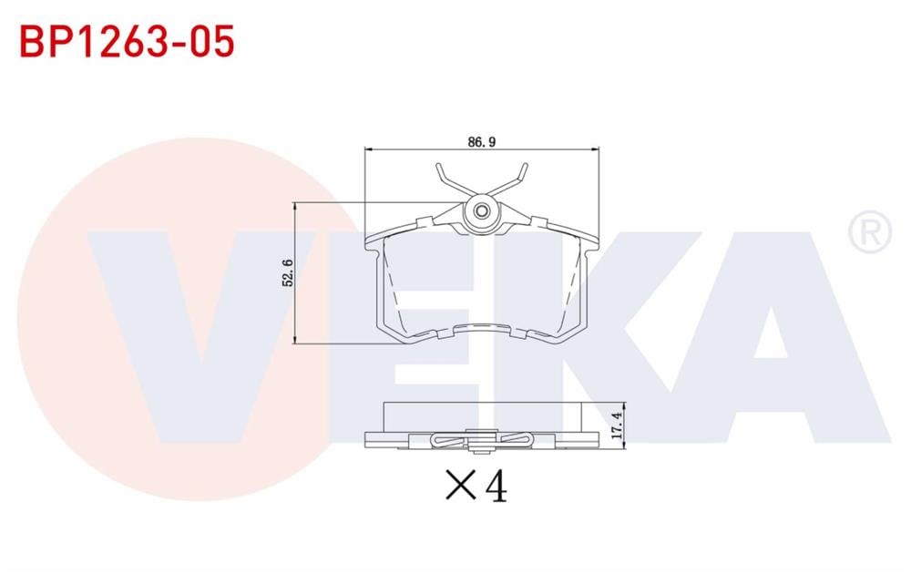 FREN BALATA ARKA PASSAT 1.9 TDI 1996-2000