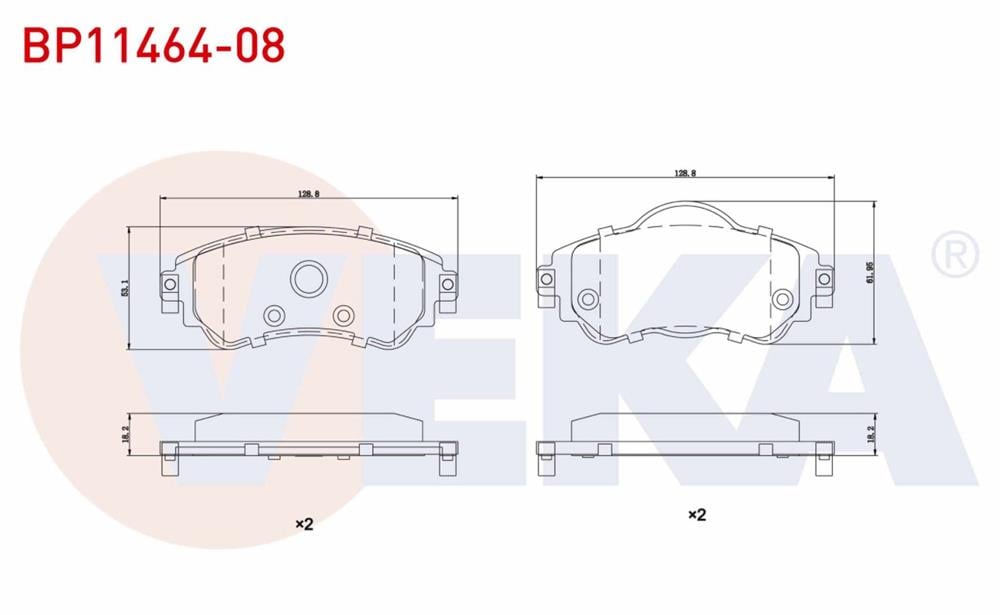 FREN BALATA IKAZLI ON CITROEN C4 (B7) 1.4 18.50mm 2009-	