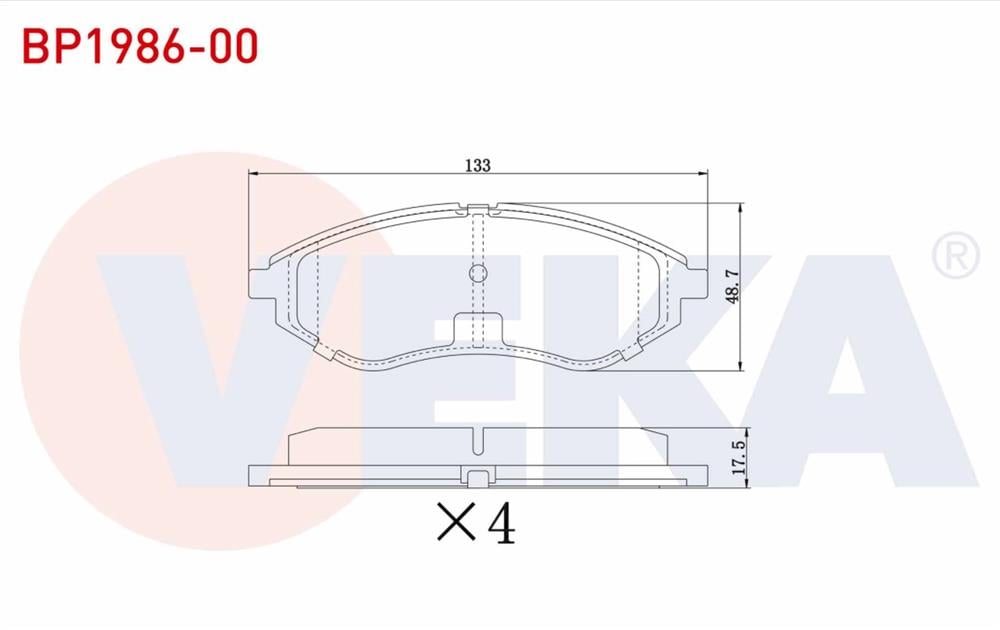 FREN BALATA ON CHEVROLET AVEO (T250)  2006-2011