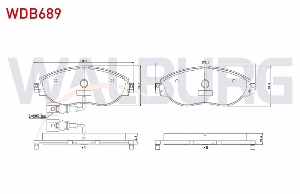 FREN BALATA ON FISLI AUDI A3 2.0 TFSI 2012-