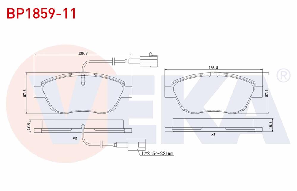 FREN BALATA ON FISLI FIAT DOBLO 1.3 MJT 90 HP 2010-