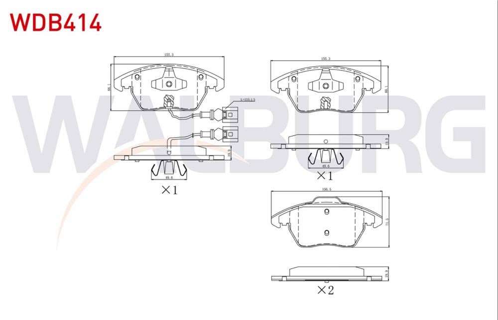 FREN BALATA ON FISLI VW  JETTA IV 1.6 TDI 2011-