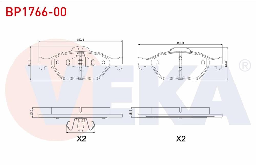 FREN BALATA ON FORD FIESTA V   2001-2008