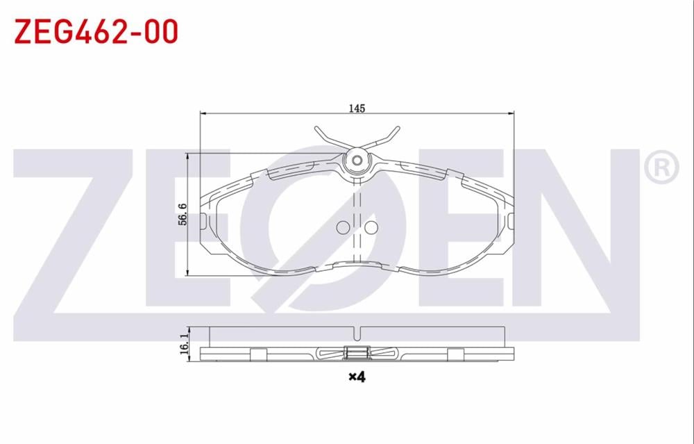 FREN BALATA ON NISSAN  VANETTE CARGO (HC23) 2.3 D 1996- / VANETTE CARGO (HC23) 2.0 D 1996-