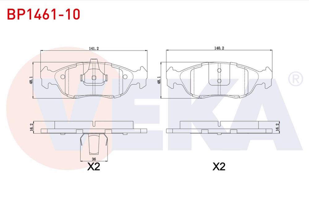 FREN BALATA ON  SAXO 1.4 1996-2004 