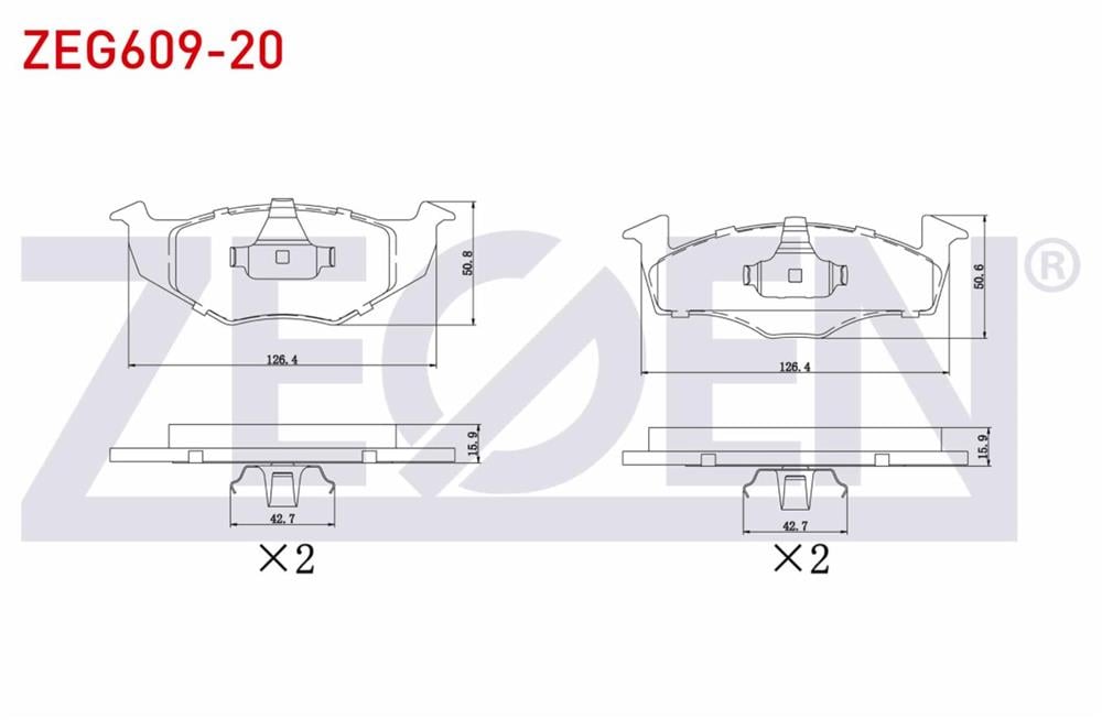 FREN BALATA ON VW  GOLF III 1.4i 1991-1999/ GOLF III 1.6i 1991-1999