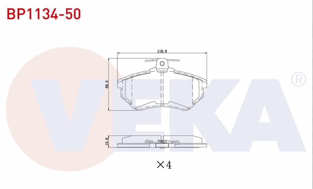 FREN BALATA ON VW PASSAT (3A2,35I) 1.8 1988-1997/ 2.0 1988-1997