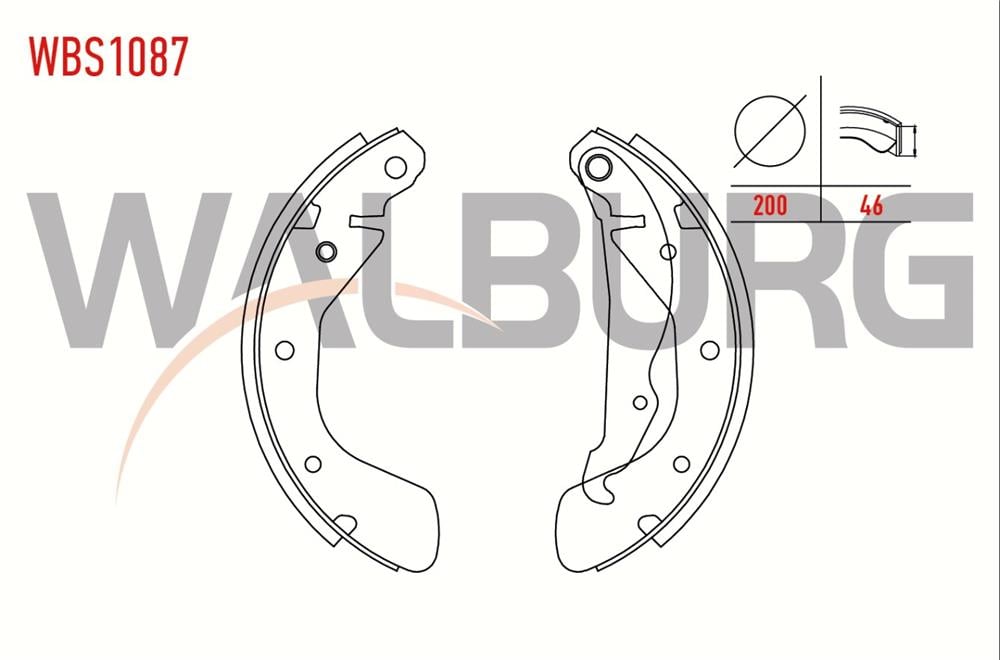 FREN PABUC BALATA ARKA     200X46 mm LACETTI 1.6i 2006-2012