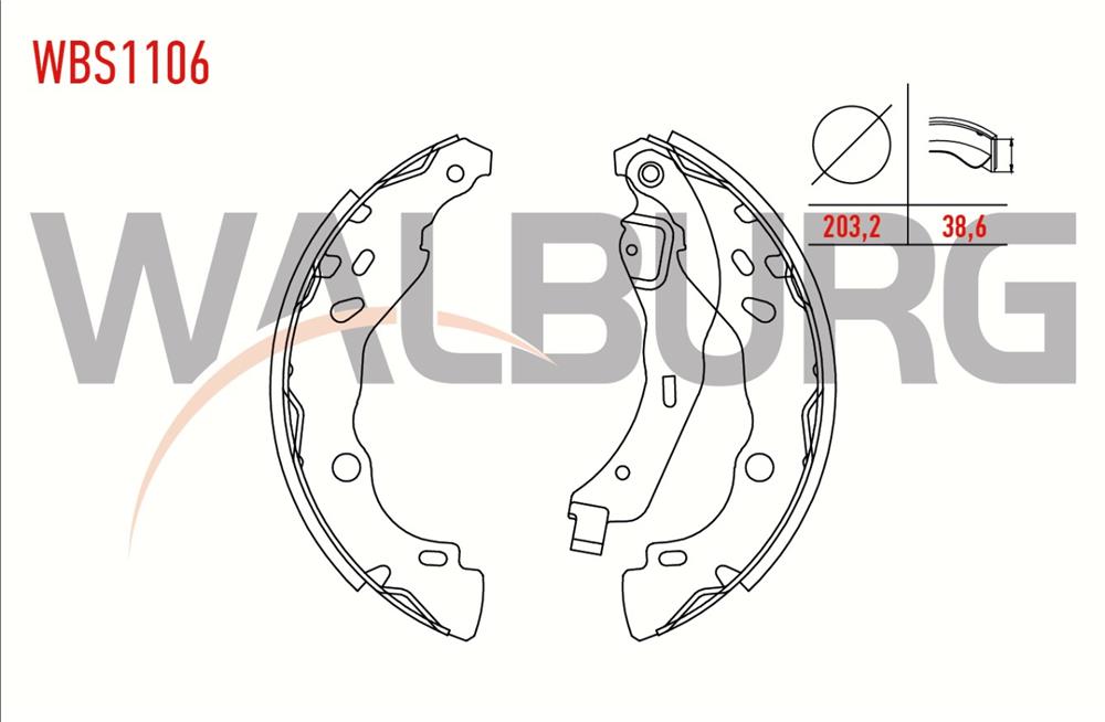 FREN PABUC BALATA ARKA LEVYELI 203,2X38,6 mm SYMBOL III 1.5 DCI 2012-