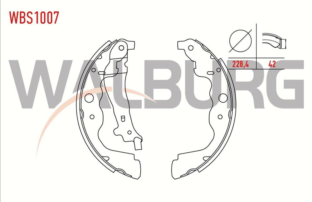 FREN PABUC BALATA ARKA   LEVYELI 228,4X42 mm CAPTUR 1.5 DCI 2013-