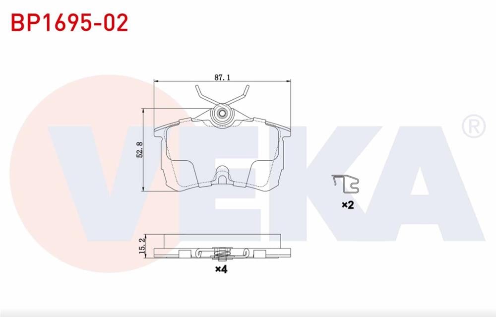 HONDA ACCORD 03-08 ARKA FREN BALATA (VEKA)