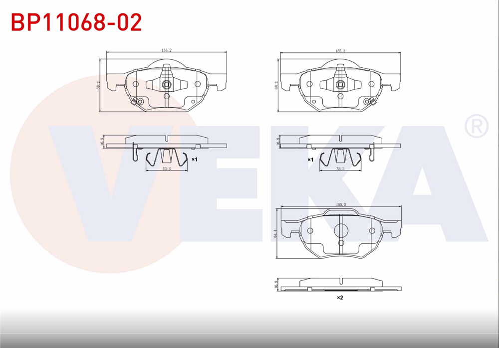 HONDA ACCORD 03-08 ÖN FREN BALATA (VEKA)