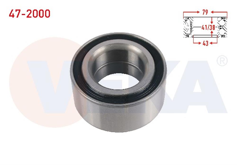 HONDA CİVİC 00-06 1,6 ÖN TEKER RULMANI 43X79X38*41 (VEKA)
