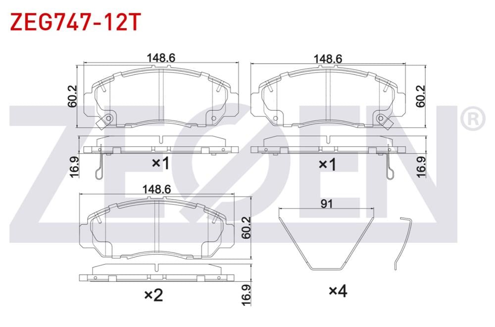 HONDA CİVİC 06-12 ÖN FREN BALATASI (ZEGEN)