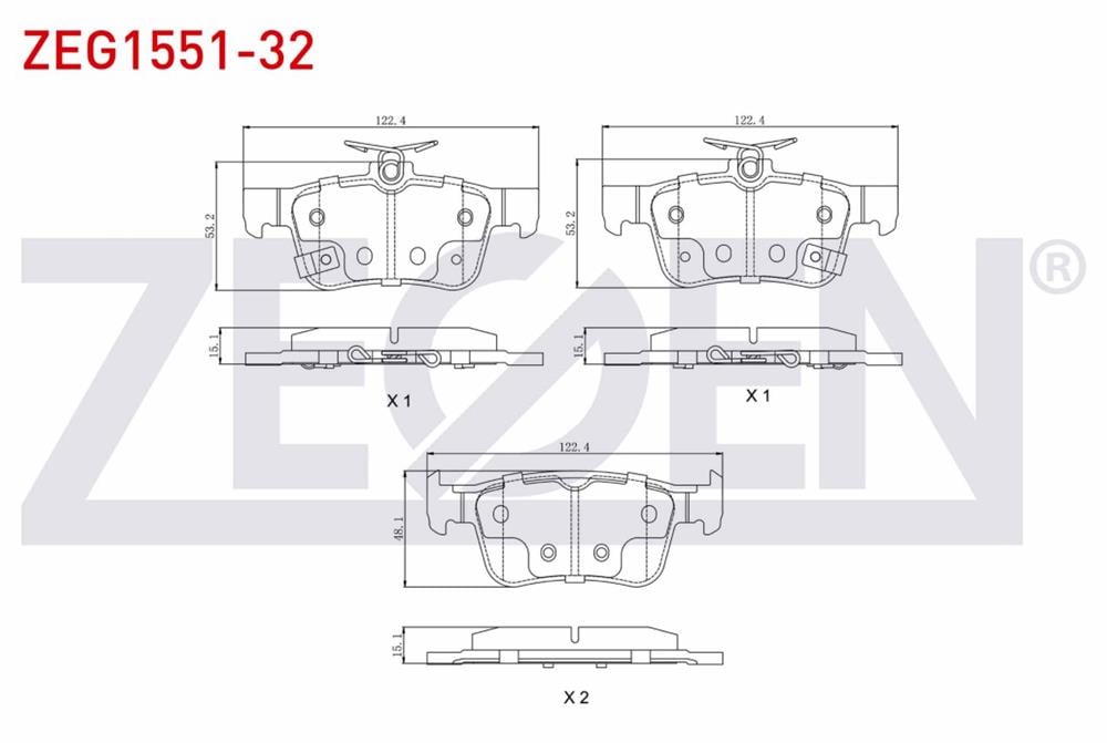 HONDA CİVİC 16=> ARKA FREN BALATA (ZEGEN)