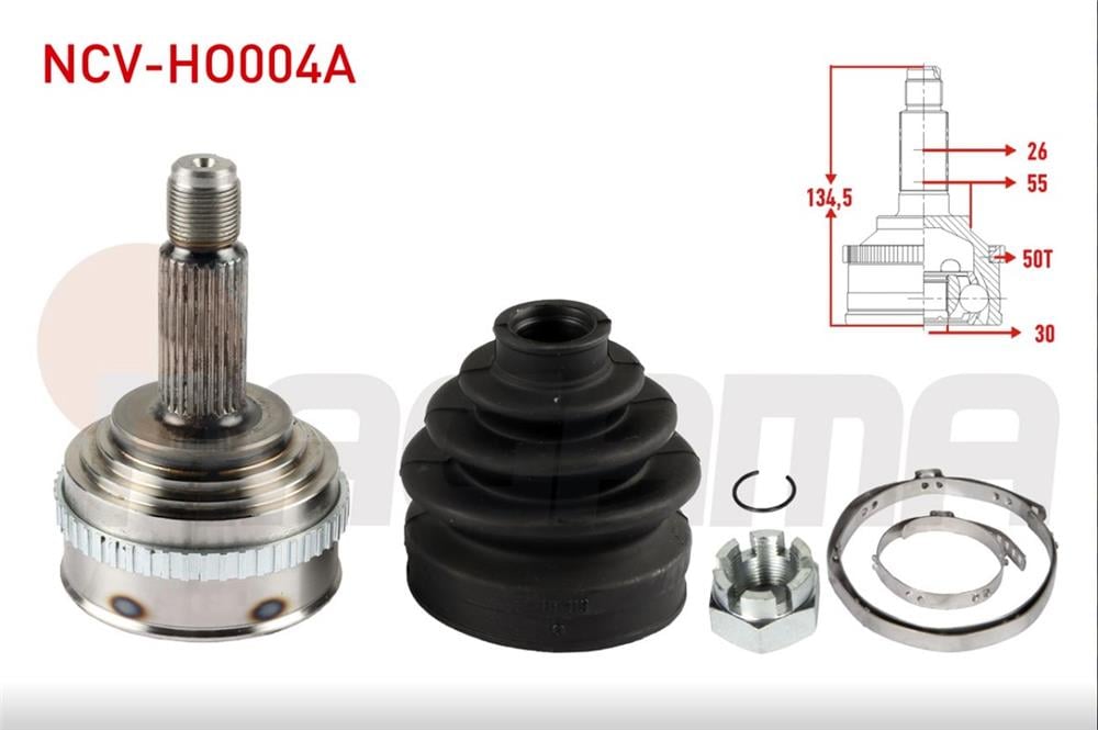 HONDA CİVİC 92-95 AKS KAFASI SAĞ/SOL 26X30X55 136MM UZUNLUK (NAGAMA)