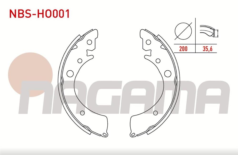 HONDA CİVİC 95-01 ARKA FREN BALATASI 200MM (NAGAMA)