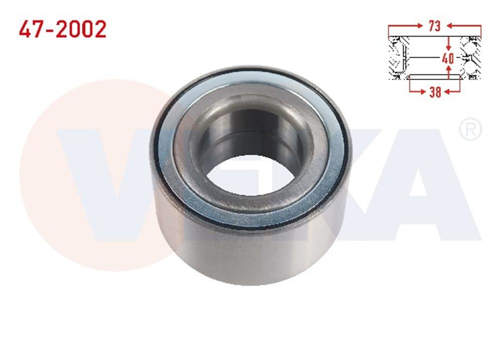 HONDA CİVİC 95-01 ÖN TEKER RULMANI ABS'Lİ 38X73X40 (VEKA)