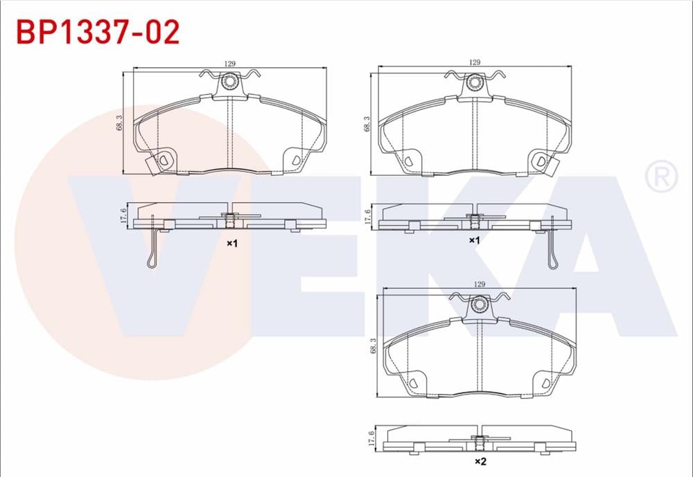 HONDA CİVİC EURO 95-01 ÖN FREN BALATA (VEKA)