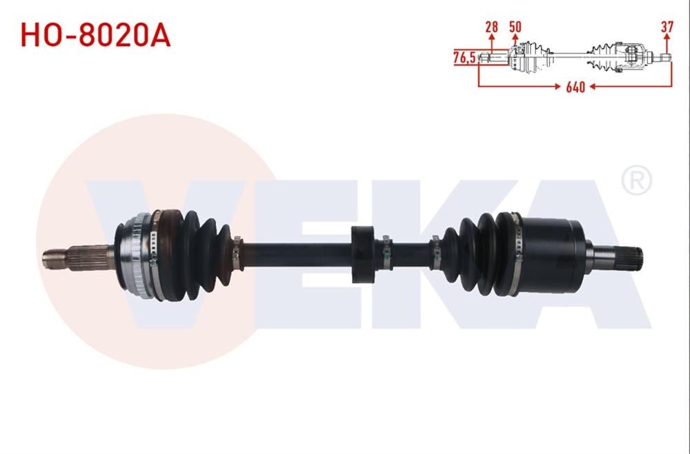 HONDA CRV 97-02 ÖN SAĞ AKS KOMPLE ABS'Lİ (VEKA)