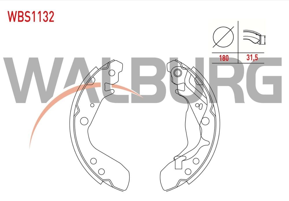 HONDA JAZZ 02-08 ARKA FREN BALATASI 180MM (WALBURG)