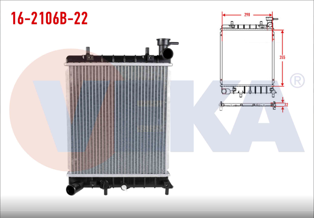 HYUNDAI ACCENT 00-03 SU RADYATÖRÜ 1,3 MOTOR KÜÇÜK TİP (VEKA)