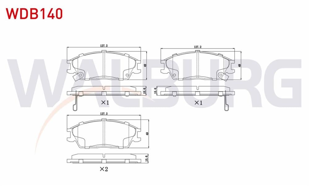 HYUNDAİ ACCENT 00-05 ÖN FREN BALATASI (WALBURG)