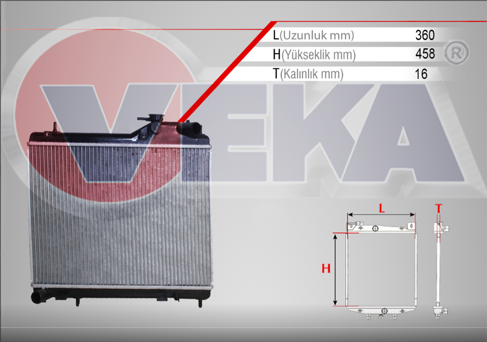 HYUNDAİ ACCENT 03-06 1.5/1.6 MANUEL SU RADYATÖRÜ 