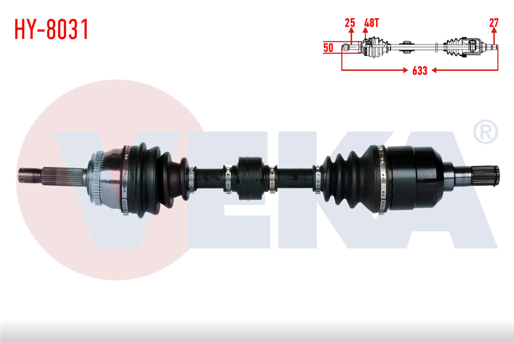 HYUNDAİ ACCENT 06-11 DİZEL SOL AKS KOMPLE ABS'Lİ (VEKA)