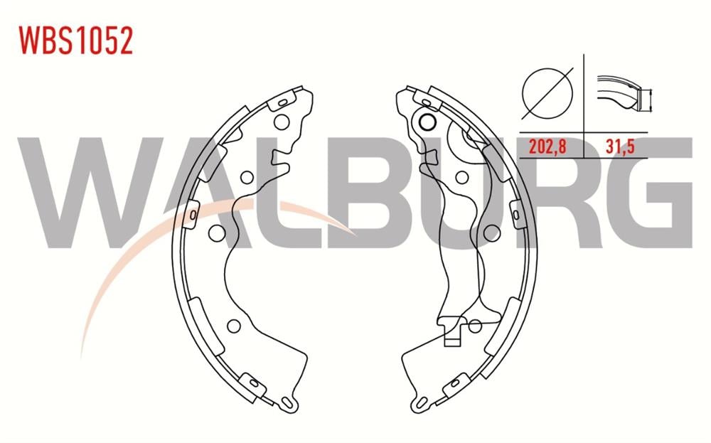 HYUNDAİ ACCENT 06-11 ERA ARKA FREN BALATA PABUÇ (WALBURG)