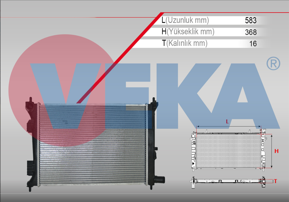 HYUNDAİ ACCENT 11- SU RADYATÖRÜ MANUEL BENZ'Lİ (VEKA)