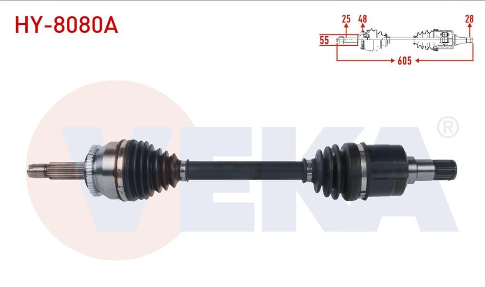 HYUNDAİ ACCENT 12- 1,6 CRDİ 7 İLERİ ÖN SOL AKS KOMPLE A.T. (VEKA)