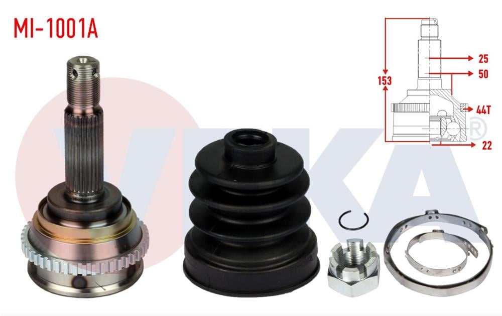 HYUNDAİ ACCENT 95-00 DIŞ AKS KAFASI ABS'Lİ (VEKA)