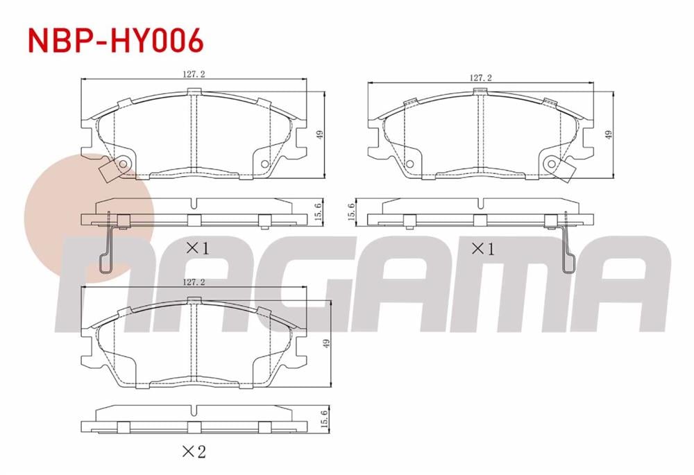 HYUNDAİ ACCENT 95-06 ÖN FREN BALATASI (NAGAMA)