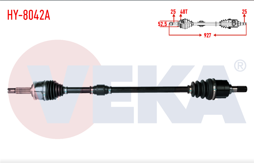 HYUNDAI ACCENT BLUE 12=> AKS KOMPLE SAĞ 1,4 CVVT ABS'Lİ MANUEL 927MM (VEKA)