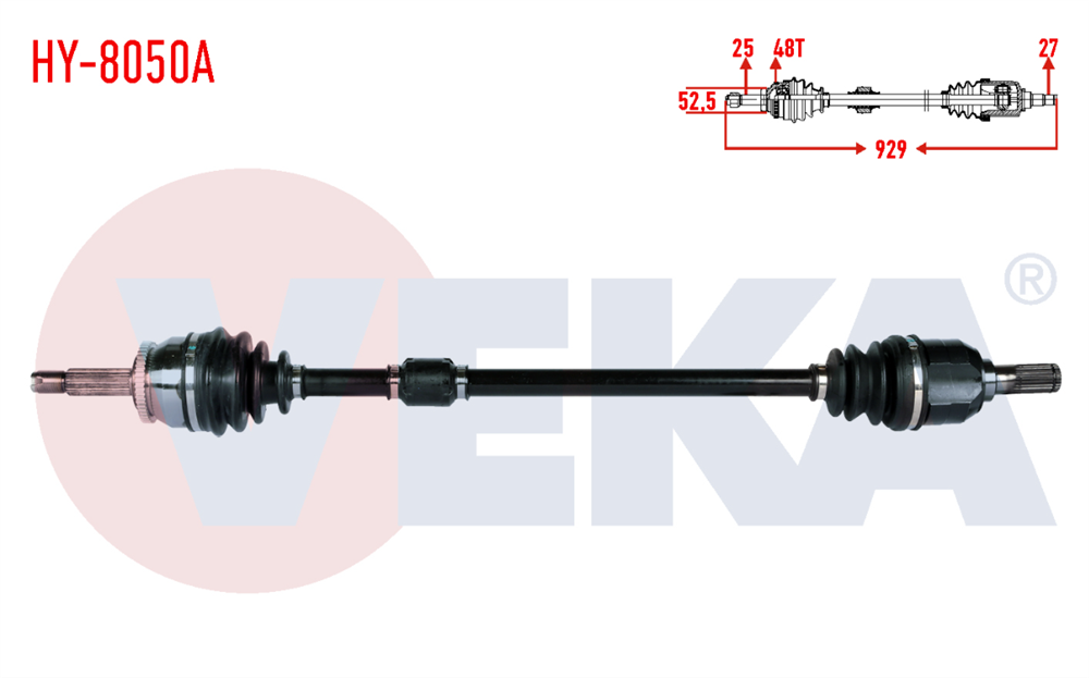 HYUNDAI ACCENT BLUE 12=> AKS KOMPLE SAĞ 1,6 CRDİ 4 İLERİ OTOMATİK ABS'Lİ 929MM(VEKA)