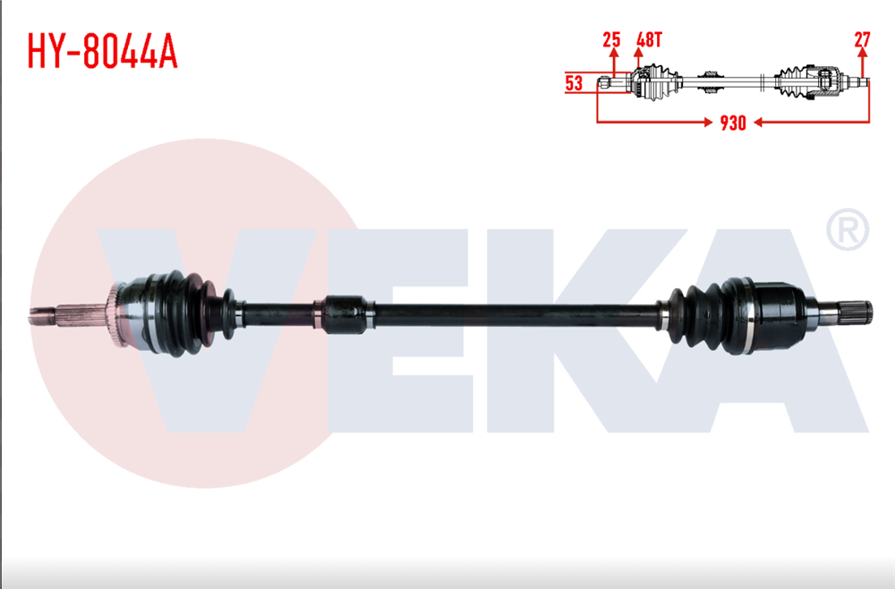 HYUNDAI ACCENT BLUE 12=> AKS KOMPLE SAĞ 1,6 CRDİ ABS'Lİ MANUEL 930MM (VEKA)