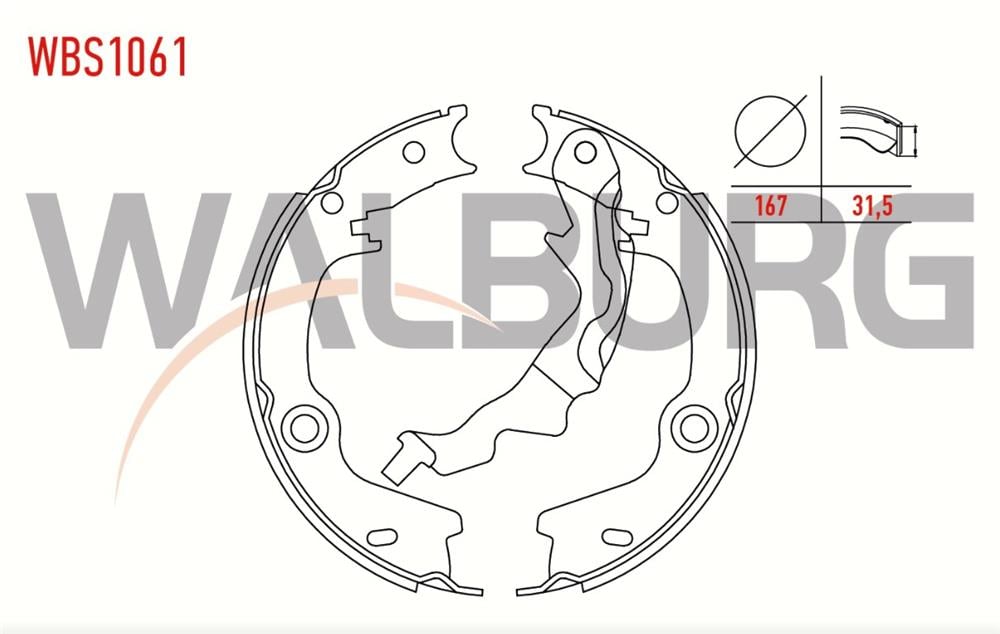 HYUNDAI ACCENT ERA 06-11 ARKA FREN BALATASI (WALBURG)