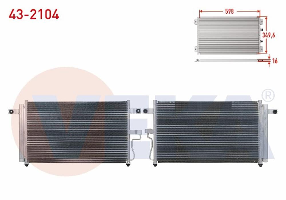 HYUNDAI ACCENT (MILENIUM) 00-03KLİMA RADYATÖRÜ 1,5 CRDİ OTOMATİK (VEKA)