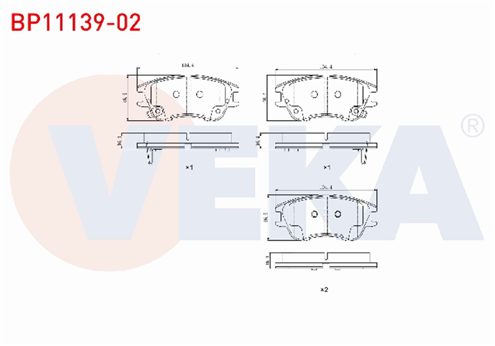 HYUNDAİ ATOS 01-08 ÖN FREN BALATA (VEKA)