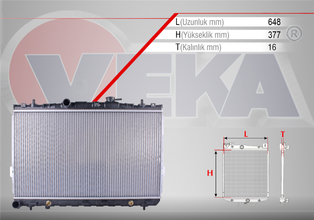 HYUNDAI ELANTRA 01-07 1,6 SU RADYATÖRÜ OTOMATİK (VEKA)