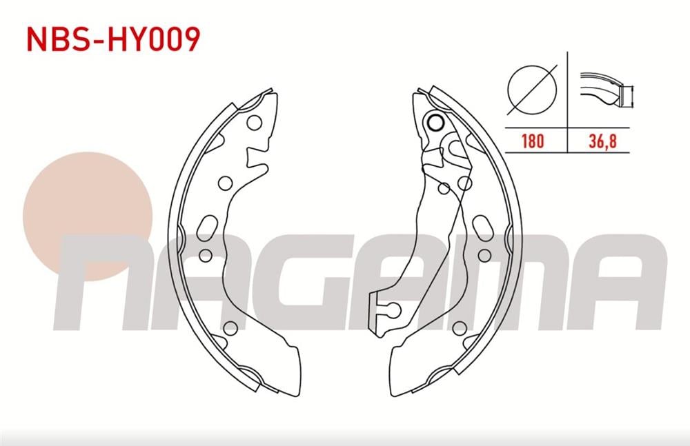 HYUNDAİ ELANTRA 01-07 ARKA FREN BALATA PABUÇ (NAGAMA)
